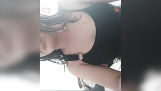 Horny girl show boobs on ometv