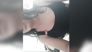 Horny girl show boobs on ometv