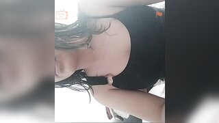 Horny girl show boobs on ometv