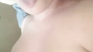 Brazilian bride showing her breasts