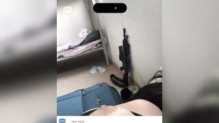 israeli solider girl showing off her goods