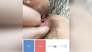 Hairy teen masturbate while moaning