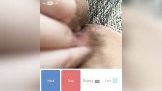Hairy teen masturbate while moaning