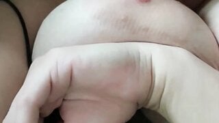 Canadian slut plays with boobs