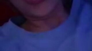 Sexy blonde rubbing her pussy