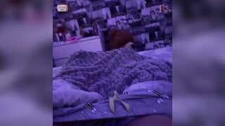 Sexy blonde rubbing her pussy