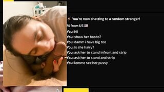 Big Boobs girlfriend giving bj to bf