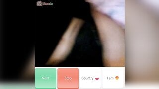 Busty Polish woman flashing tits on OmeTV (short, no sound)