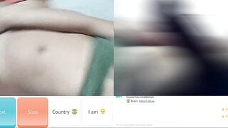 Horny brazilian teen showing off her big Tits and masturbates for me