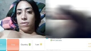 Horny brazilian teen showing off her big Tits and masturbates for me