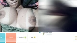 Horny brazilian teen showing off her big Tits and masturbates for me