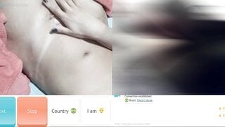 Horny brazilian teen showing off her big Tits and masturbates for me