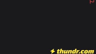 Horny MILF fucks and sucks eggplant on thundr.tv