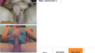 Chubby rubbing for cumshot (with sound)