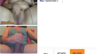 Chubby rubbing for cumshot (with sound)