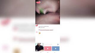Indonesian girl in minichat masturbates and makes me cum with a big load