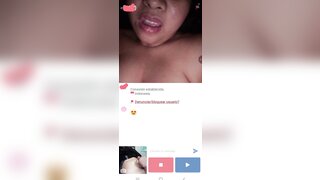 Indonesian girl in minichat masturbates and makes me cum with a big load