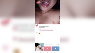 Indonesian girl in minichat masturbates and makes me cum with a big load