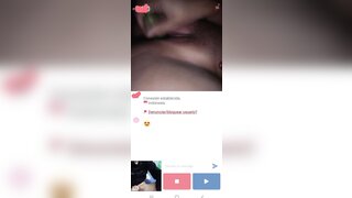 Indonesian girl in minichat masturbates and makes me cum with a big load