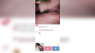 Indonesian girl in minichat masturbates and makes me cum with a big load