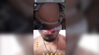 Hot girl stunned by his black cock and started flashing herself