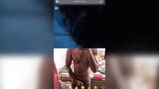 Hot girl stunned by his black cock and started flashing herself