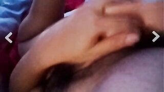 A Colombian woman sucking and inserting a dildo