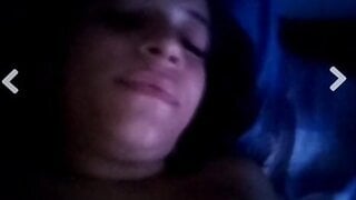 A Colombian woman sucking and inserting a dildo