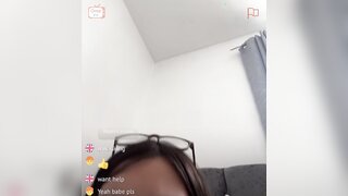Girl with big tits finally cums from her makeup brush