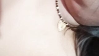 Indian wife moaning and licking my balls for my cum