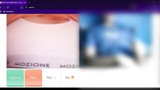 Argentinian teen shows her tits to make me cum