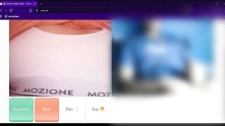 Argentinian teen shows her tits to make me cum