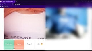 Argentinian teen shows her tits to make me cum