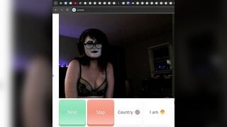 Goth girl shows tits