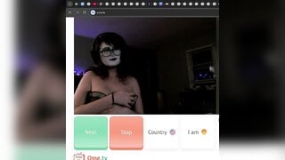 Goth girl shows tits