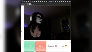 Goth girl shows tits