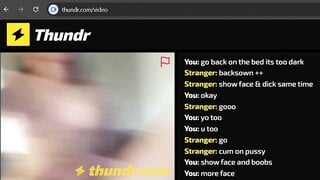Cute Russian girl plays with tits and pussy