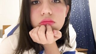 Girl sticking out tongue