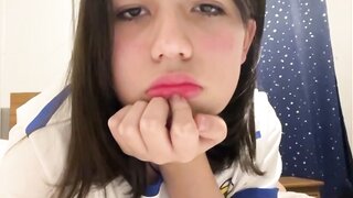 Girl sticking out tongue