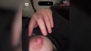 Girl Shows Her Big Errect Nipple