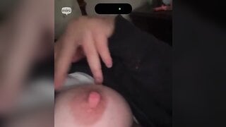 Girl Shows Her Big Errect Nipple