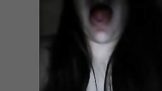 TheOmegleAnswer Naughty Latina touches herself for me and shows me her boobs