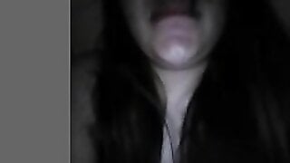 TheOmegleAnswer Naughty Latina touches herself for me and shows me her boobs