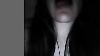 TheOmegleAnswer Naughty Latina touches herself for me and shows me her boobs
