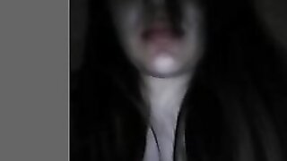 TheOmegleAnswer Naughty Latina touches herself for me and shows me her boobs