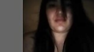 TheOmegleAnswer Naughty Latina touches herself for me and shows me her boobs