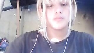 TheOmegleAnswer Blonde mexican shows her big tits, lick them and makes ahegaos
