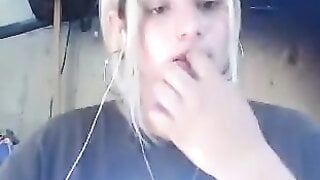 TheOmegleAnswer Blonde mexican shows her big tits, lick them and makes ahegaos