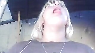 TheOmegleAnswer Blonde mexican shows her big tits, lick them and makes ahegaos