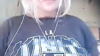 TheOmegleAnswer Blonde mexican shows her big tits, lick them and makes ahegaos